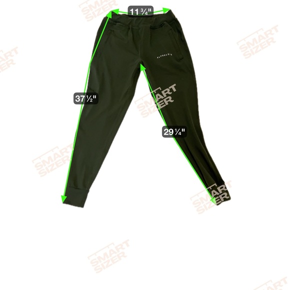 Alphalete Women’s Olive Green Joggers S two front zip pockets two back pockets - Picture 8 of 8